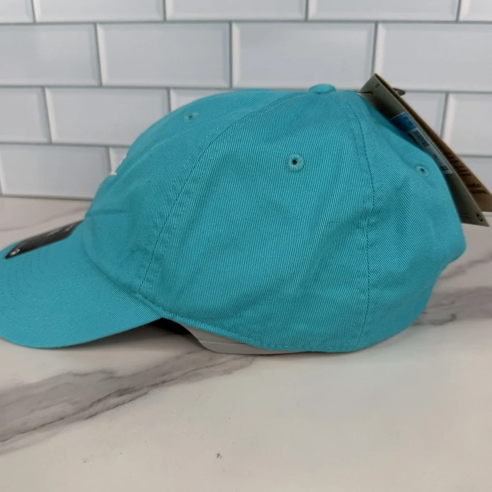 Nike Hat Cap Strap Back Mens M/L Teal Blue Club Cap Swoosh Logo Baseball